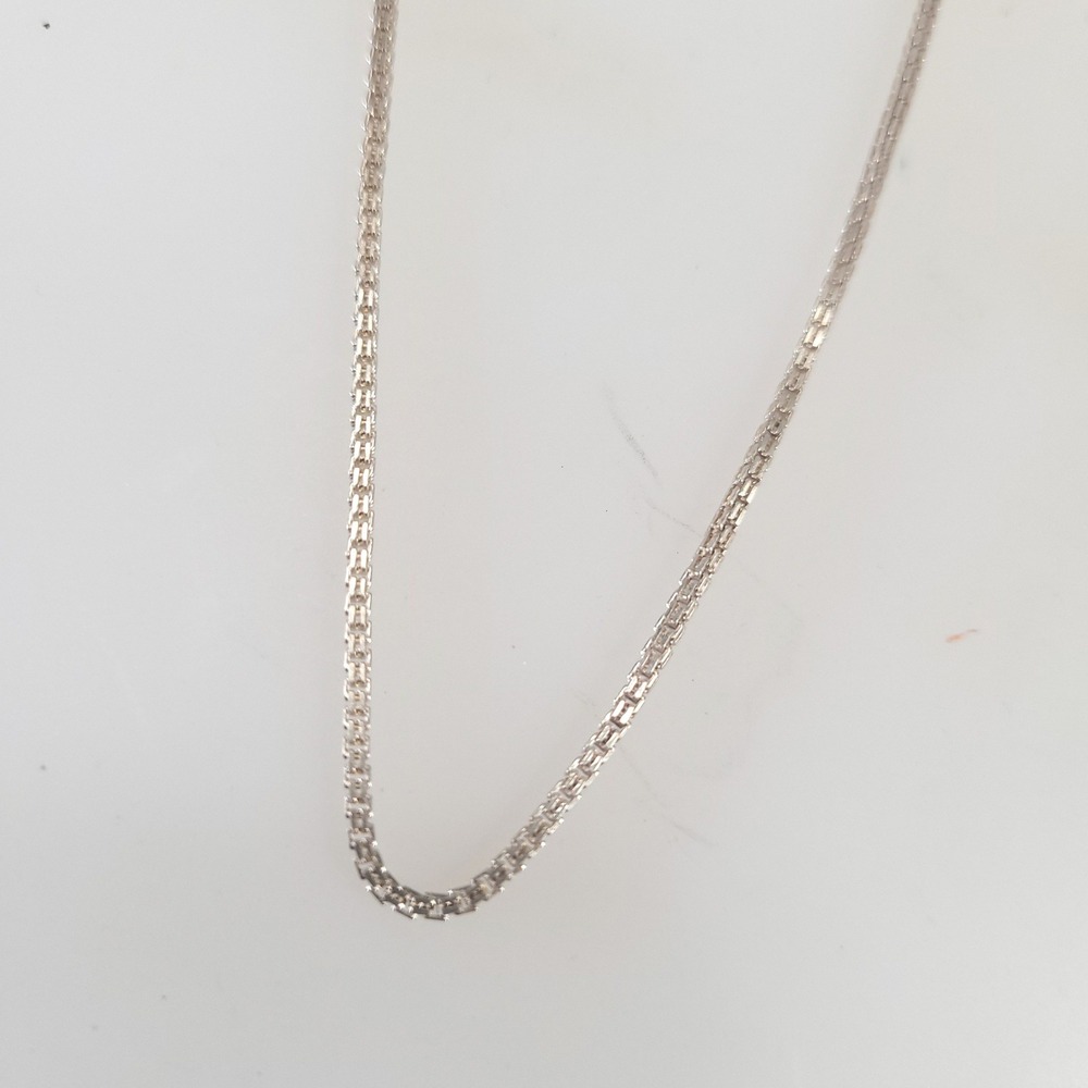 Nicky Butler 925 Sterling Silver Box Link Chain Necklace India 18 Inch 5.06g